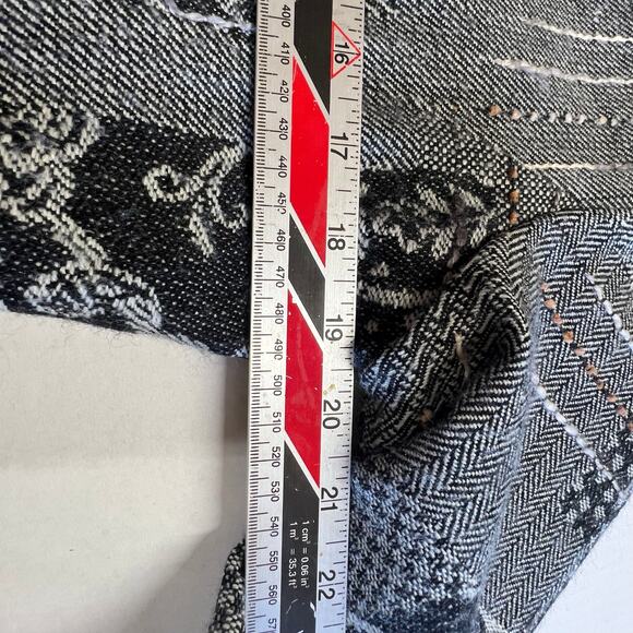 Coldwater Creek Womens Tweed Jacket Black Plaid Patch Size PS - Picture 5 of 13